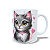 Caneca Cerâmica Personalizada Gato / Gatinho Cinza - Imagem 2