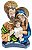 Imagem Busto Sagrada Família Gesso 30cm Pintura Artesanal - Imagem 1