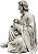 Imagem Estatueta São José e Menino Jesus no colo Prata 20cm Gesso - Imagem 3