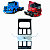 Tampa Traseira Moldura Scania 113-124 (branca) 6 Teclas - Imagem 1