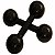 Par De Peso De Academia Para Malhar Braço Halter Bola Emborrachado De 3 Kg Profissional Cor Preto - Imagem 2
