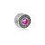 Berloque de Prata Separador Zircônia Rosa - Imagem 1