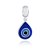 Berloque de Prata Pingente Olho Grego Azul - Imagem 1