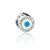 Berloque de Prata Separador Olho Grego com Zircônias - Imagem 1