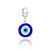 Berloque de Prata Olho Grego Azul - Imagem 1