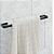 Porta Toalha de Banho Suporte Para Banheiro Aço 4 Cores - Imagem 4