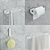 Kit Acessórios Para Banheiro Lavabo 4 Peças Aço 4 Cores - Imagem 5