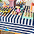 Toalha de Mesa Tricoline Listrada com detalhe na barra – 1,45 x 1,45 m com barra-invertida - Imagem 2