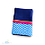 Trilho de mesa Estampa Chevron Azul – 0,45 x 1,45 m com barra marinho e rosa - Imagem 1