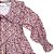 Vestido Infantil Tricoline Floral Vinho - Tam G - Imagem 2