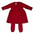Vestido Saída de Maternidade Plissado Vermelho - Imagem 1