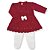 Vestido Saída de Maternidade Leque com Cristais Swarovski - Vermelho - Imagem 1