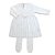 Vestido Saída de Maternidade Plissado Branco - Imagem 1