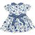 Vestido Estampado Floral Azul e Branco - Imagem 2