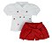 Conjunto Camisa e Short Cereja Vermelho - Imagem 1
