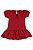 Vestido Manga Curta em Linho Vermelho - Imagem 2