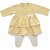 Vestido Saída de Maternidade 2 Babados com Cristais Swarovski Amarelo - Imagem 1