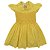 Vestido Casinha de Abelha com Gola Boneca e Manga Copinho - Amarelo - Imagem 1