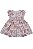 VESTIDO INFANTIL CASINHA DE ABELHA ESTAMPA FLORAL ROSA - Imagem 1