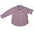 Camisa Infantil Masculina Manga Longa Vichy Vinho - Imagem 1