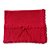 Manta de Tricô com Barra Crochê Leque Vermelha - Imagem 1