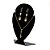 Expositor Bijuterias Colares Correntes Oval Mod.5 Preto - Imagem 5