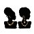 Kit 2 Busto Expositor Afro Para Colar E Brinco Acrílico Top - Imagem 1