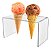 Expositor Servir Pizza Cone Temaki Sorvete  Acrilico 2 Furos - Imagem 1