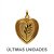 PI-014-D - Pingente Coração com Acácia Dourado - Imagem 1
