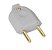 PLUG MACHO 2P 10A 250V NBR 14136 BRANCO - TRAMONTINA - Imagem 1