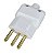 PLUG PINO MACHO ILUMI 3 PINOS 10 AMPERES BRANCO - Imagem 1