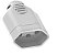 PLUGUE FEMEA 2P+T 20A/250V BRANCO - ILUMI - Imagem 1