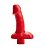 Protese Com Vibrador Interno - Vermelho 15x5,4cm - Imagem 1