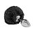 Plug Anal em Metal com Pompom Preto Tamanho M - Imagem 2