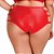 Hot Pants Cirre - Tam Plus - vermelha Hot Flowers - Imagem 2