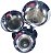 Buzina a ar cromada 3 cornetas 12V/24V - Imagem 2