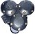 Buzina a ar cromada 3 cornetas 12V/24V - Imagem 3