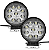 Kit (2uni) de farol de LED auxiliar redondo com suporte superior 9 LED's 27Wats - Imagem 1