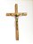 Crucifixo de Parede. Cilíndrico, Madeira, Metal Ouro Velho. 26cm - Imagem 2