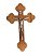 Crucifixo de Parede. Moldado, Madeira, Cristo de Metal Onix. 19cm - Imagem 1