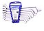 JOGO CHAVE ESTRELA 6-22 mm 8 pcs Gedore R01185008 - Imagem 2