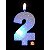 Vela Luxo de Aniversário com LED - pisca pisca (multicor) - Imagem 3