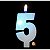 Vela Luxo de Aniversário com LED - pisca pisca (multicor) - Imagem 6