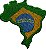 Patch Mapa do Brasil Bordado C/Velcro - Imagem 2