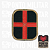 Emblema Tag Médico Patch Bordado 8x7cm - Ponto Militar - Imagem 1