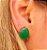 Brinco Prata925 Gota Gran Esmeralda Cravejada - Imagem 2