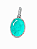 Pingente Prata925 Oval Turmalina Cravejado - Imagem 1