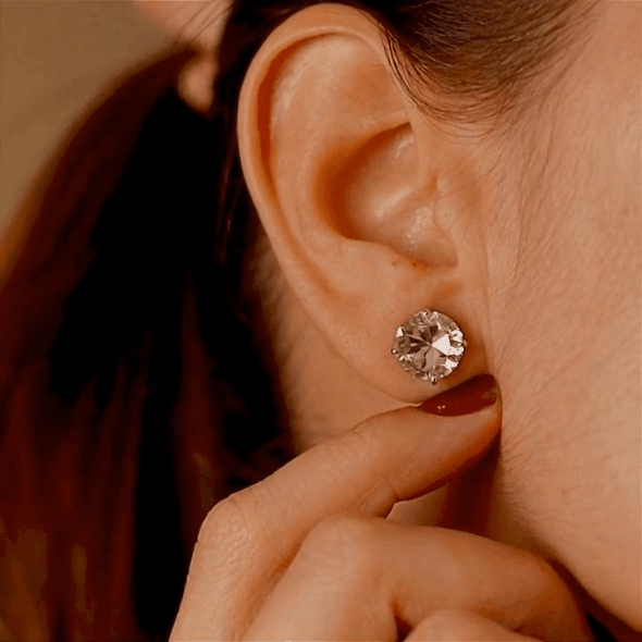 Brinco Moissanite 8mm Prata925 - Imagem 5