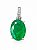 Pingente Prata925 Oval Esmeralda - Imagem 1