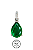 Pingente Prata925 Gota Esmeralda - Imagem 1